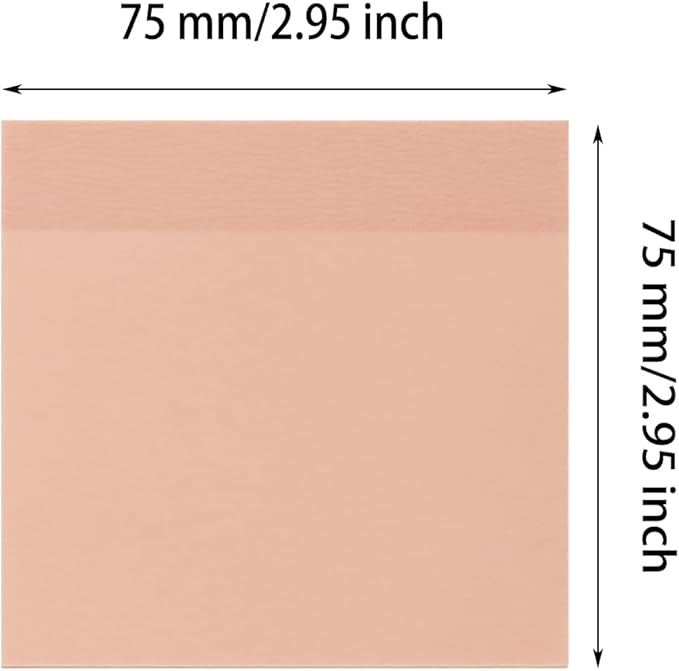 ONLYKXY 4 Pack Transparent Sticky Notes 3x3in Waterproof Self-Stick Book Tabs 200 Sheets PET Markers Sticky Notes Pad (Light Pink)