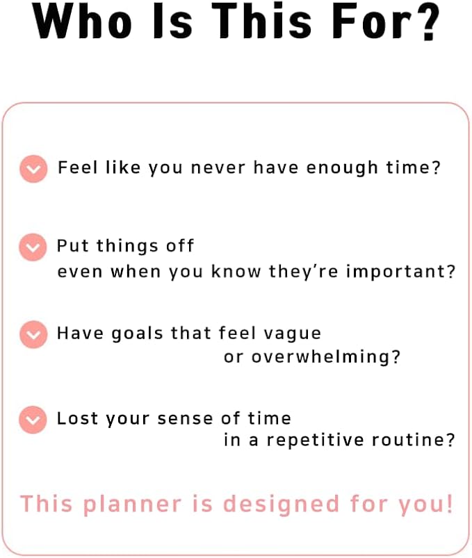 MOTEMOTE 10-Minute Planner 100 DAYS – Study Planner, Time-Blocking Productivity Journal, Spiral-Bound, Color Chip Edition (Rose Quartz)