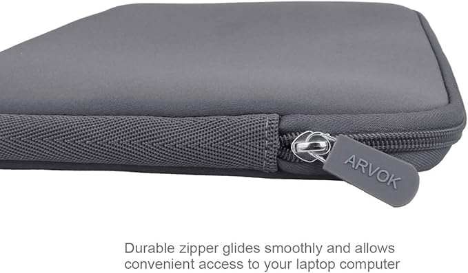 Arvok 13 13.3 14 Inch Laptop Sleeve Case for MacBook Pro/MacBook Air 13-14 inch, Water-Resistant Notebook Chromebook Computer Pouch, Carrying Bag Cover for HP/Dell/Lenovo/Asus/Acer, Gray