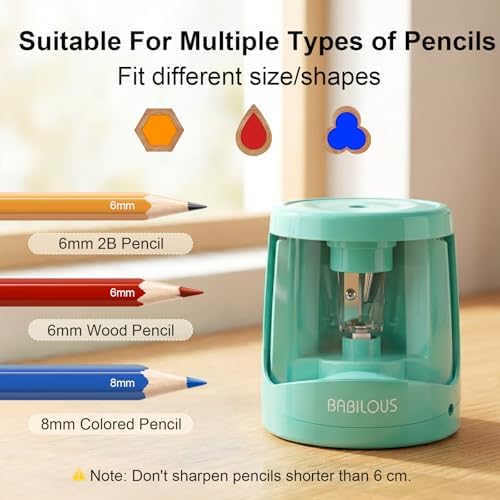 Automatic Pencil Sharpener for Kids/School, USB Battery Electric Sharpener