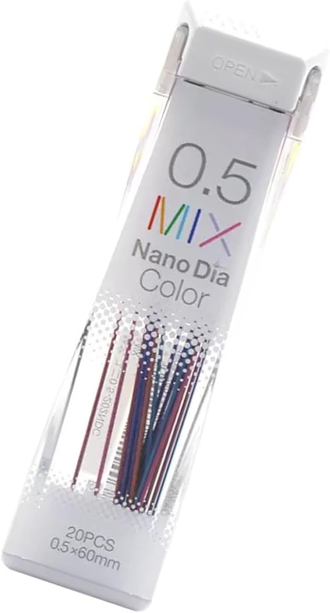 20Pcs 0.5MM Pencil Refills for 0.5MM Mechanical Colored Refills for Student Artist Art Drawing Sketching Student Drawing Tool