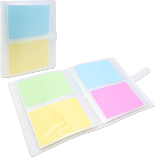 4x6 Index Card Holder Binder, Clear Flash Card & Recipe Card Organizer with 50 Double-Sided Sleeves, Holds up to 200 Cards for Study, Presentation & Kitchen Recipes