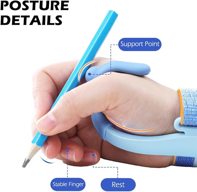 Pencil Grip for Kids Handwriting - Adjustable Anti-Hook Wrist Correctors for Children Students Pen Holding Trainer Toddler Finger Grips for Pencils Writing Posture Training Gripper Aid Tool