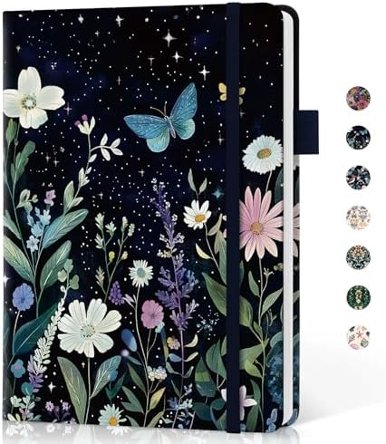 Taja Pretty Journal for Women, 5.7" x 8.3" Lined Notebook for Journaling