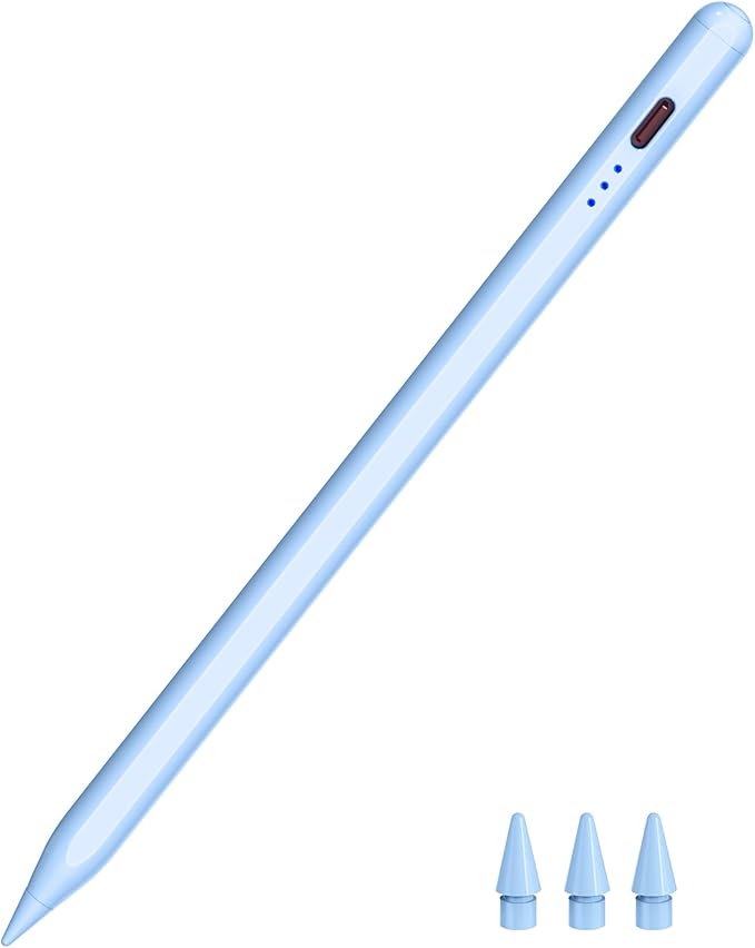 HATOKU Stylus Pen for iPad 2018-2026, 15 Min Fast Charge iPad Pencil 1st Gen with Tilt Sensitivity, Palm Rejection, Magnetic Pen for Apple iPad 6-11, Air 3-5/M2/M3, Mini 5-7, Pro 11/12.9"/M4/M5 (Blue)