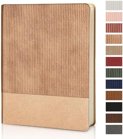 Lined Journal Notebook for Work College Ruled Note Book 7.2"x9.6" B5 PU Leather Daily Journaling 160 Pages for Women Men Writing Home School Supplies Business RoseGold