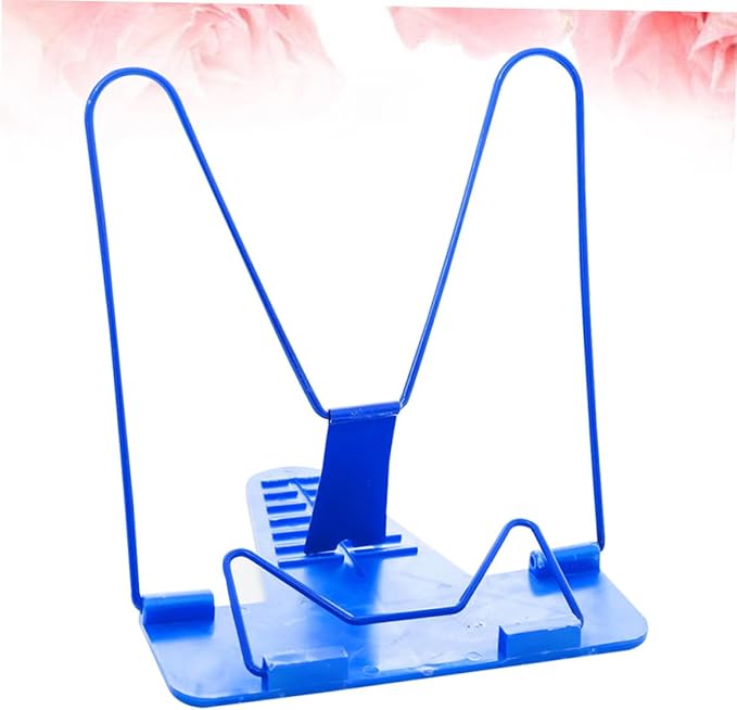 2PCS Adjustable Multi-Purpose Reading Book Stand Blue Portable Lightweight Book Bracket with - Angle for Home Study Office Dorm Library Use Smooth Rounded Surface Prevents Reading