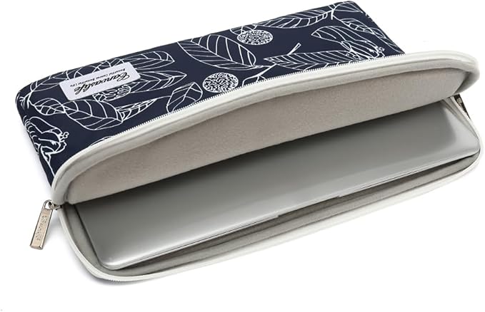 Canvaslife Waterproof Patten Laptop Sleeve 14 inch 14.0 inch Laptop case Bag(Blue Leaves)
