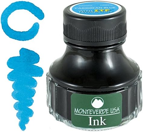 Monteverde USA Ink with ITF Technology, 90 ml Caribbean Blue (G308TQ)