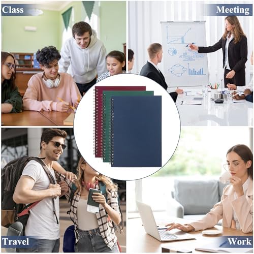 MIVIDE 24 Pack A5 Spiral Notebook, 8.3 x 5.7 Inch, 6 Color, 120 pages /60 sheets Hardcover Spiral Lined Notebook Journal, Lined Travel Bulk Writing Paper Notebook for School Business Office Supplies