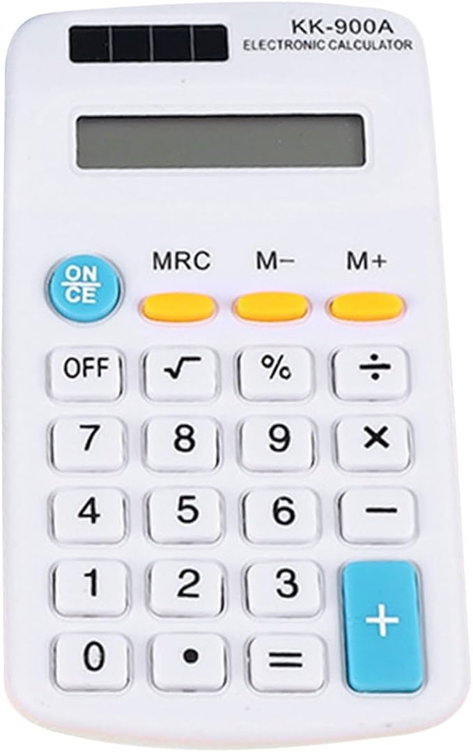 Calculators Desktop,Dual Solar Power and Battery Big Buttons 12 Digits Kids Calculator with Large LCD Display,4 Function Calculators for Students Business Home School Office