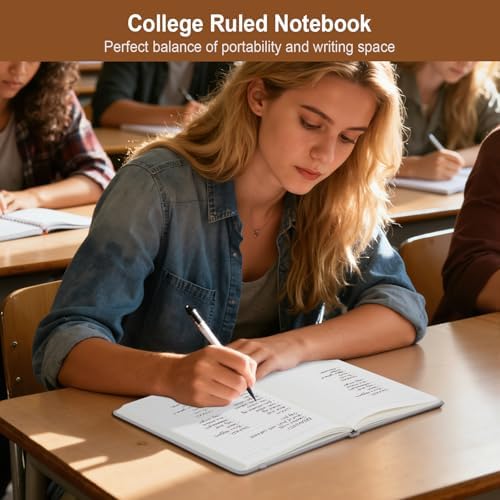 ViVin 3 Pack A5 Hardcover Lined Notebook,192 pg College Ruled 5.5x8.3