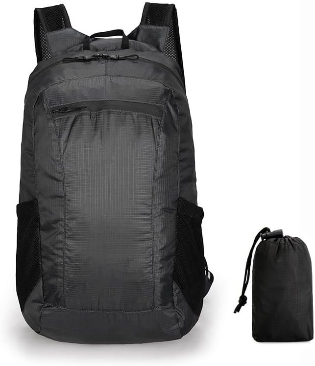 18L Mini Foldable Daypack, Waterproof and Lightweight Backpack | Small Outdoor Camping Day Pack, Travel Packable Bag for Men and Women, Easy to Carry