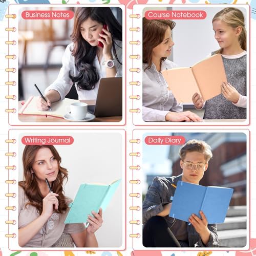 Laumoi 7 Pack Hardcover Lined Journal Notebooks Bulk,Rococo Color,A5