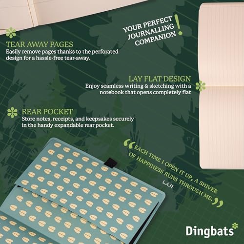 Dingbats A5 Wildlife Ruled Notebook Journal - Premium Vegan Leather Softcover Executive Journal for Women & Men - Work, Note Taking, Writing & Travel