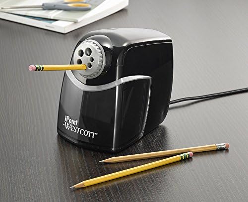 Westcott iPoint Heavy Duty Electric Pencil Sharpener for Home, School, and Office (Pack of 6)