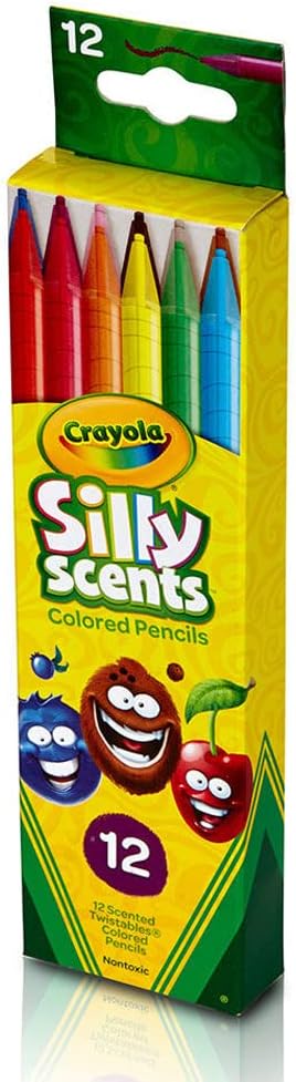 Crayola Silly Scents Twistables Colored Pencils, 12 count, Scented Art Tools, Assorted Colors, School Supplies