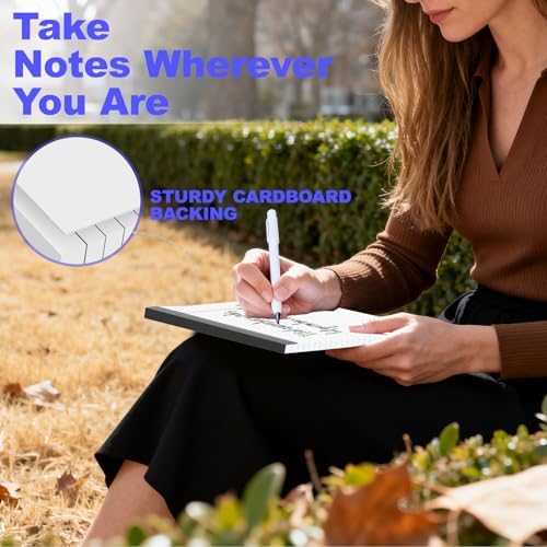3 Pack White Legal Pads 8.5 x 11 Inch, Wide Ruled Notepads Lined Memo Note Pads, 8.5x11 Inch Micro Perforated Writing Pads 30 Sheets Per Pad for Work Study Daily Note Taking List