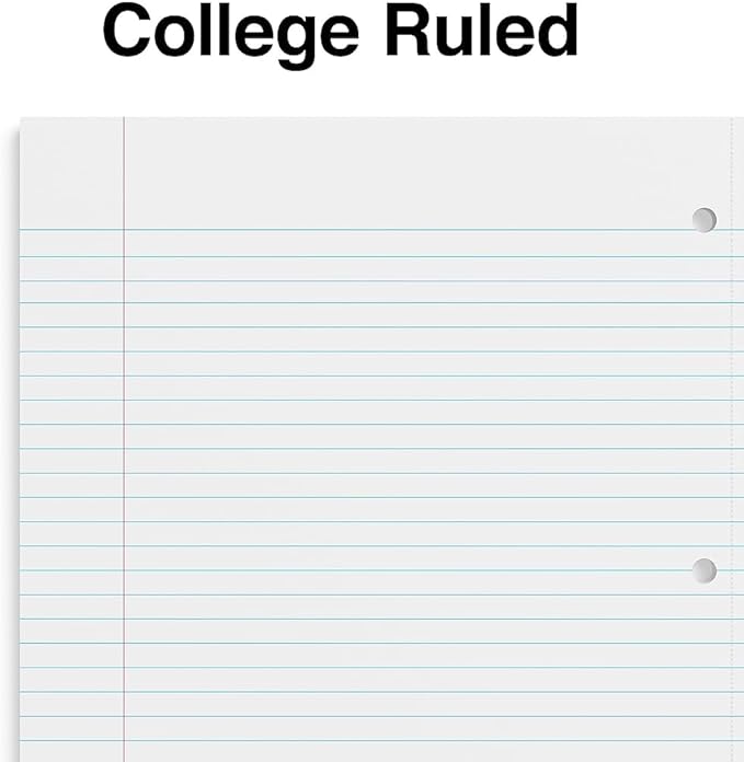 TRU RED 5‑Subject Notebook, 8.5” x 11”, College Ruled, Black