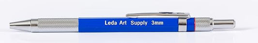 Leda Art 3.0mm Mechanical Pencil Set Drafting Pencil with Built-in Sharpener & 6 Lead Refills Ideal for Thick Lines, Sketching, Drawing & Mixed Media Art (Jumbo)