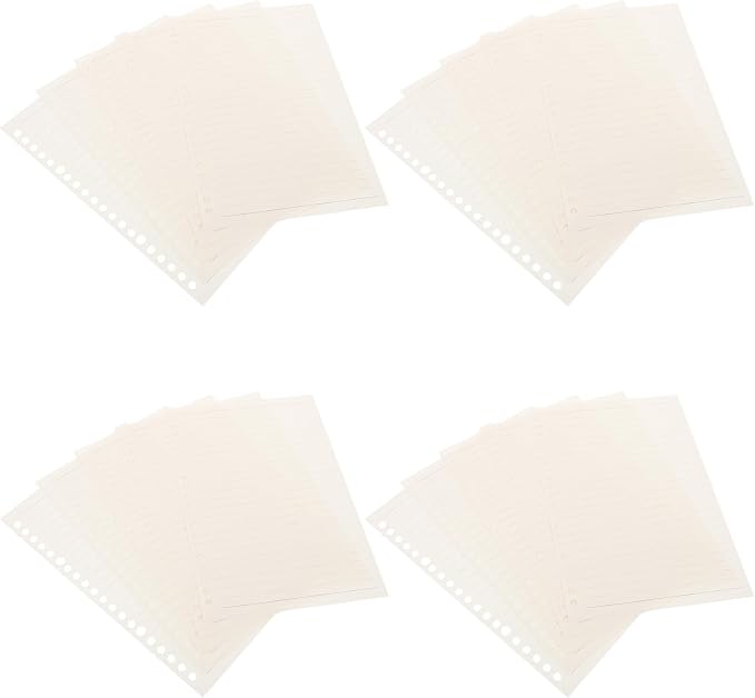 DOITOOL Lined Loose Leaf Paper Refill A5 20-hole Reinforced Notebook Inserts 60 Sheets Grid Planner Paper for Personal Notebooks and Binder Organizers