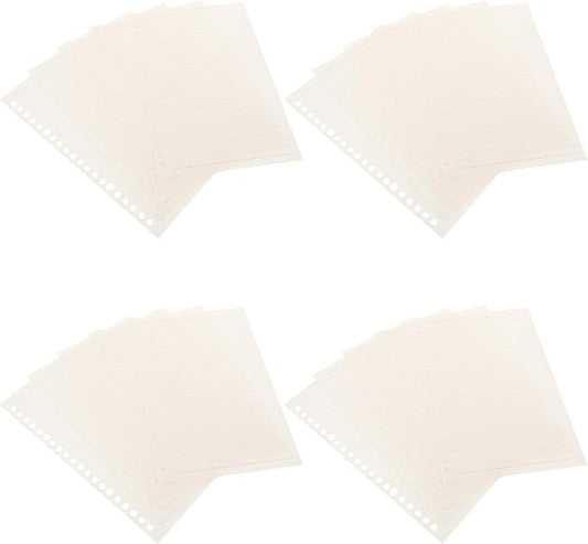 DOITOOL Lined Loose Leaf Paper Refill A5 20-hole Reinforced Notebook Inserts 60 Sheets Grid Planner Paper for Personal Notebooks and Binder Organizers