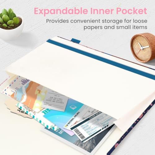Taja Pretty Journal for Women, 5.7" x 8.3" Lined Notebook for Journaling