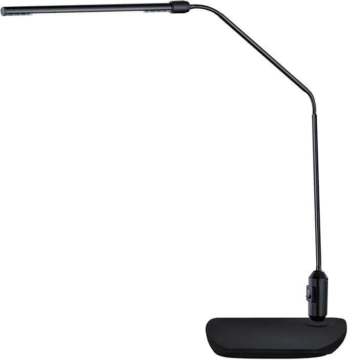Alera ALE LED Desk Lamp With Interchangeable Base Or Clamp, 21 3/4" High, Black