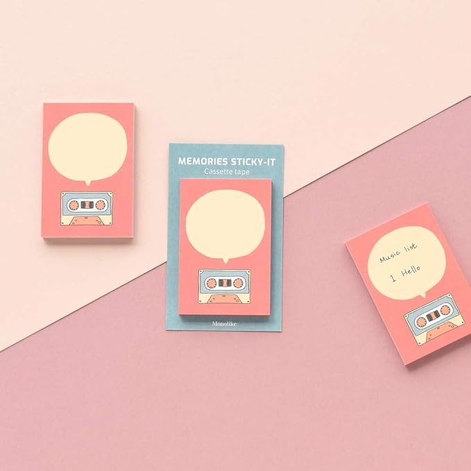 Monolike Memories Sticky-it - 5p Set Self-Adhesive Memo Pad 50 Sheets