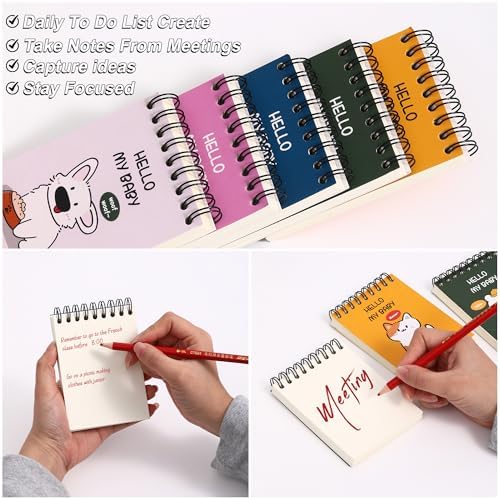 Blank Page Journal Small Steno Pads 3.1" x 4.3" Pocket Sketchbook Blank Small Spiral Notepads Cute Unlined Journal Page Notebook No Lines Top Spiral Notebook Drawing Notepads Little Memo Steno Note Pads Nursing Notepad for Work, School, Office, Nurse, ...