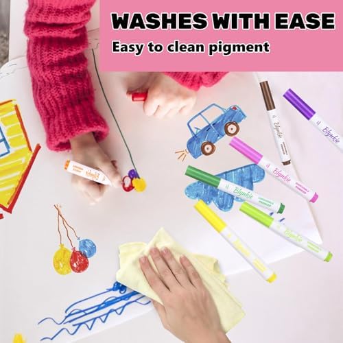 Washable Markers Bulk, Bulk Pack of 250 in 10 Vibrant Colors, Broad Line Conical Tip Markers for Classroom School for students adults drawing and crafts - Perfect for Kids' Classrooms & Teachers