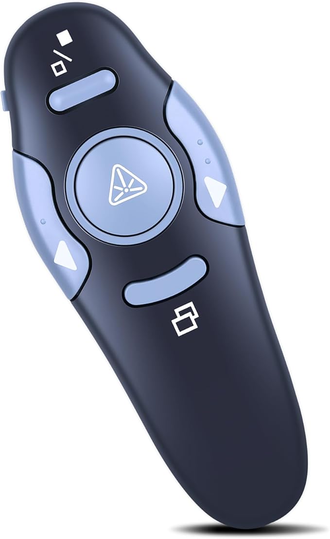 ZWP 2.4Ghz Wireless Presentation Clicker for PowerPoint Presentations, USB Dongle Presenter Remote with Slide Clickers for Mac/Windows/Linux, Computer/Laptop, Slide/PPT/Keynote
