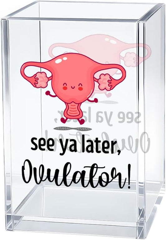 See Ya Later Ovulator Pen Holder Cosmetic Organizer, Funny Hysterectomy Pen Pencil Holders for Desk, Labor And Delivery Gifts Desk Accessories, OB GYN Organizer for Obstetrics Nurse Doctor