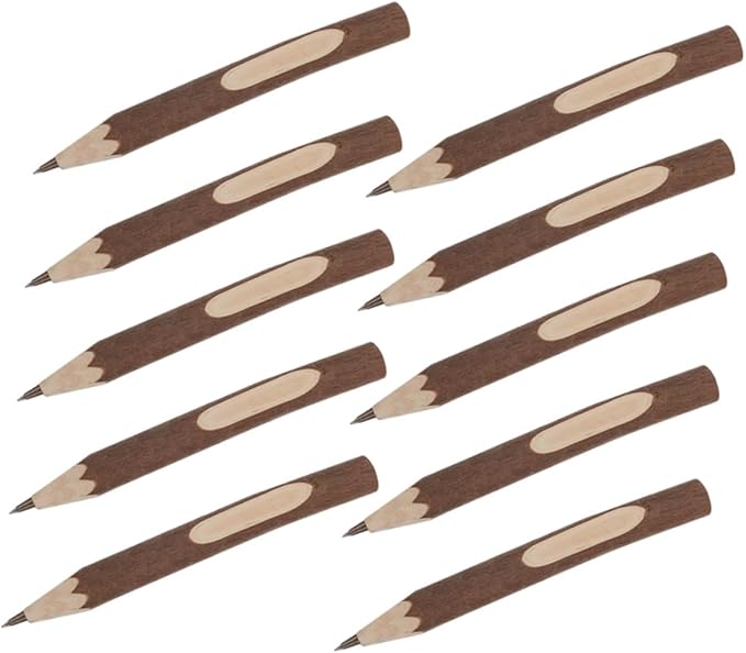 Wooden Ballpoint Pens 17cm Tree Bark Multi-function Portable Writing Pens 10pcs Biodegradable Natural Wood Office School Supplies