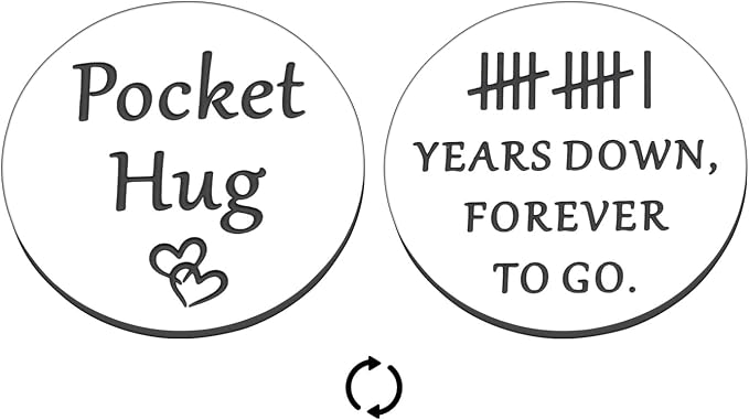 11th Anniversay Steel Gifts for Him Her 11 Years Wedding Anniversary Steel Gifts for Wife Steel Anniversarry Husband Gift from Wife Gift for Boyfriend Girlfriend Valentine Christmas Double Sided