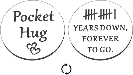 11th Anniversay Steel Gifts for Him Her 11 Years Wedding Anniversary Steel Gifts for Wife Steel Anniversarry Husband Gift from Wife Gift for Boyfriend Girlfriend Valentine Christmas Double Sided