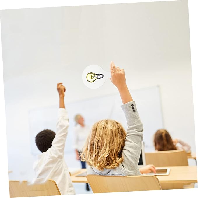 2Pcs Double-Sided Handheld Whiteboard Portable Dry Erase Paddle for Boys and Girls Classroom Answer Board Safe and Easy to Clean Writing Surface