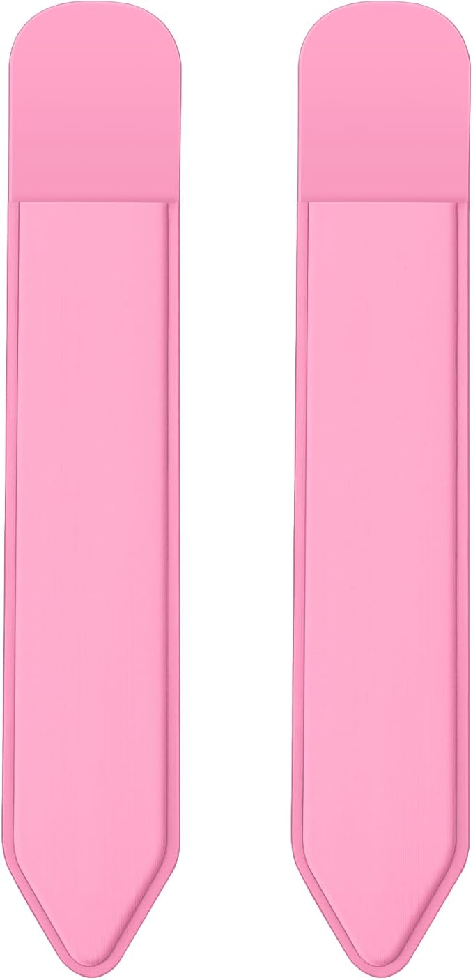 MoKo Pencil Holder Sticker Fit Apple Pencil Pro/ (USB-C)/ 1st/ 2nd Generation, Elastic Pencil Pocket Pouch Adhesive Sleeve Attached to iPad Case for Stylus Pens, 2 Pieces Flowers Pink