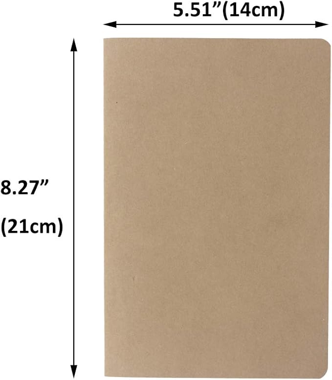 zmybcpack 12 Pack 8.25x5.5 Inches Dot Grid Paper Notebook/ A5 Size Dot Journal Notebook, Dot Grid Subject Notebooks Wire-Bound with Kraft Cover, 30 Sheets/60 Dot Pages