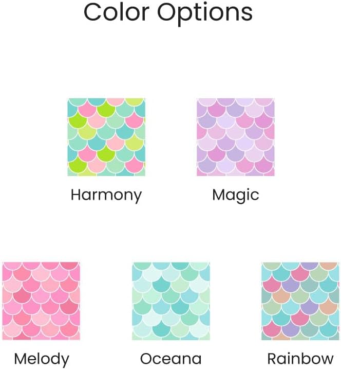 Name Bubbles - Kids Custom Name Labels for Daycare, School, Camp (102 Labels) - Personalized Waterproof Name Stickers for Clothes Tags, Lunch Boxes, Water Bottles, & School Supplies (Mermaid Pattern)