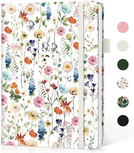 Taja Pretty Journal for Women, 5.7" x 8.3" Lined Notebook for Journaling