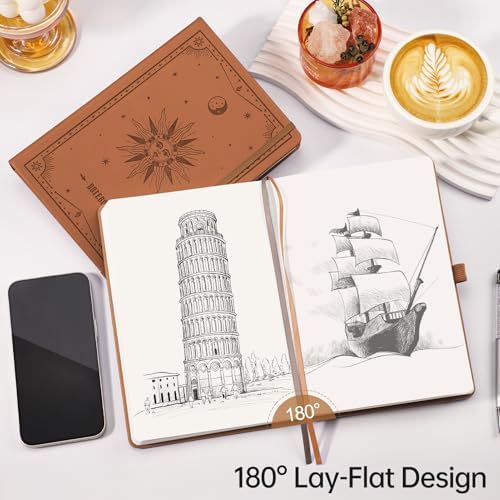 EMSHOI Blank Journal Notebook, 192 Pages, A5 Size (5.7'' x 8.3'')