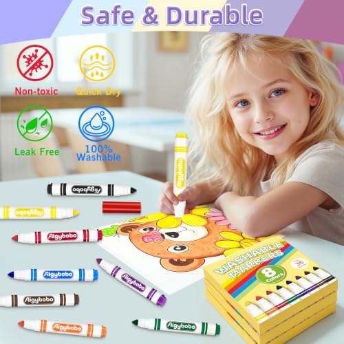 288 Count Washable Markers Bulk, 36 Packs, 8 Colors, School Supplies