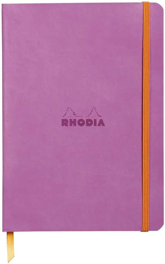 Rhodia Rhodiarama SoftCover Notebook - 80 Dots Sheets - 6 x 8 1/4 - Lilac Cover