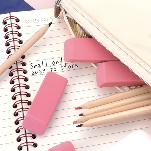 Tamaki Large Erasers, Pink, Pack of 6