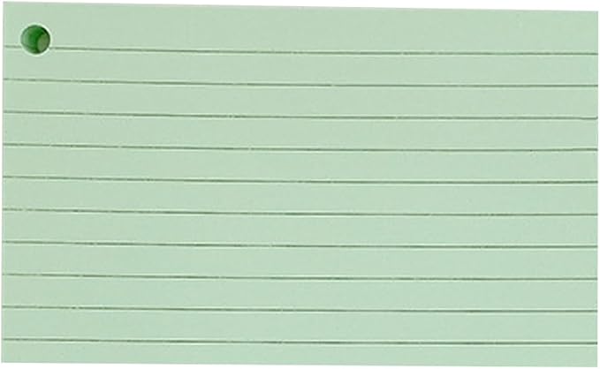 Lined Indexes Cards Flashcards Presentation Studying Note Blanks Revisions for Home and School Lined Indexes with Binding Rings