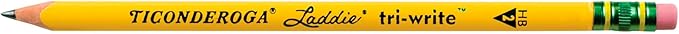 Ticonderoga PENCIL LADDIE TRI-WRITE W/ERASER 36 Count (Pack of 6)