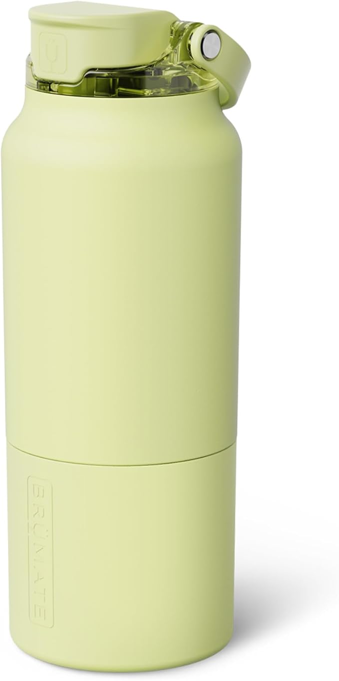 BrüMate Rise 35oz Water Bottle With 100% Leakproof Covered Silicone Straw | Insulated Stainless Steel Water Bottle With Removable Straw | Fast Flow | Soft Sip Silicone Spout | BPA-Free (Prickly Pear)