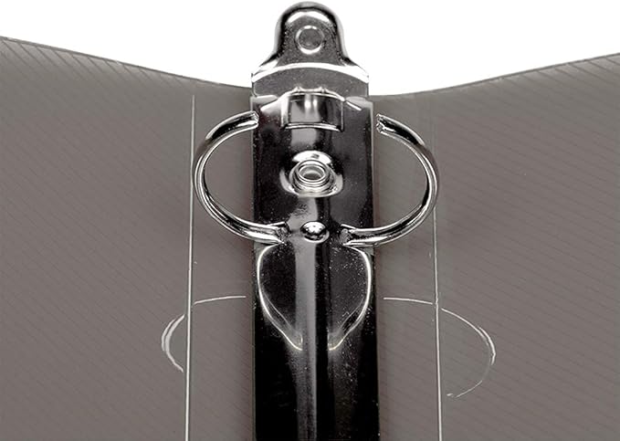 JAM PAPER Plastic 1 inch Binder - Smoke Grey 3 Ring Binder - Sold Individually