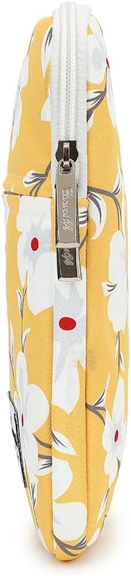 Canvaslife Laptop Sleeve 15 Inch 15 Case and 15.6 Laptop Bag (Yellow Flower)